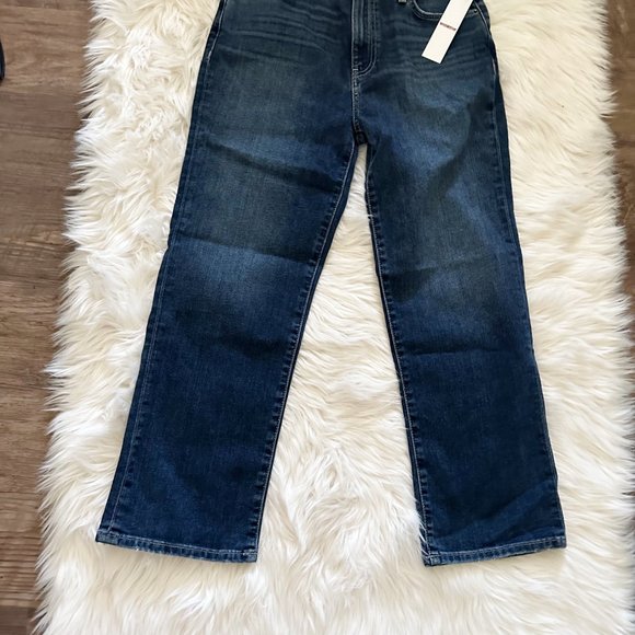 NWT HUDSON Noa JEANS Size 27 Mid Rise Crop Straight Leg in Brynlee Wash Blue NEW - Picture 7 of 16